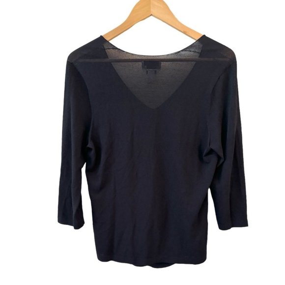 Talbots Collection Womens Sweater‎ Large Italian Yarn V Neck Capsule Minimalist - Picture 3 of 5